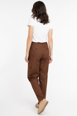 Recover Pants Loose fit Pleat-Front Pants in Brown