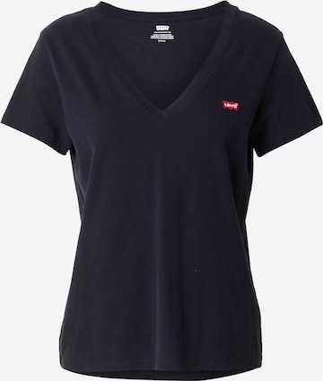 LEVI'S ® Shirt 'Perfect V-Neck Tee' in Zwart: voorkant