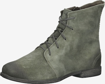 THINK! Lace-Up Ankle Boots in Green: front