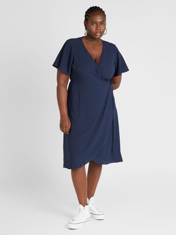 Vero Moda Curve Jurk 'SAKI' in Blauw: voorkant