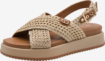 Sandales Tamaris en beige : devant