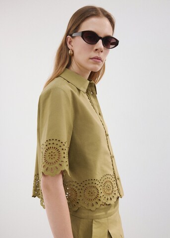 MANGO Bluse 'Milana' in Grün
