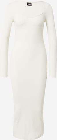 Gina Tricot Stickad klänning 'Alva' i vit: framsida