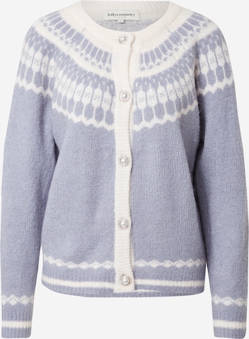 Lollys Laundry Knit Cardigan in Blue: front