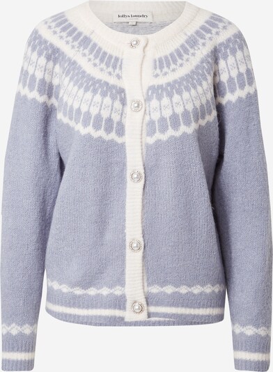 Lollys Laundry Strickjacke in rauchblau / weiß, Produktansicht