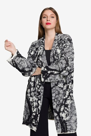 Ulla Popken Knit Cardigan in Black: front