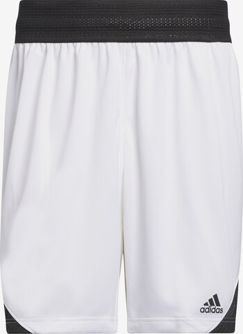 ADIDAS SPORTSWEAR Workout Pants 'Icon Squad' in White: front