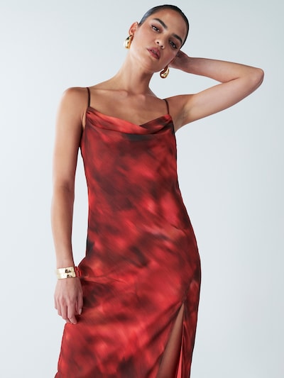 BWLDR Kjole 'ALLANA MAXI DRESS' i brun / rød, Produktvisning