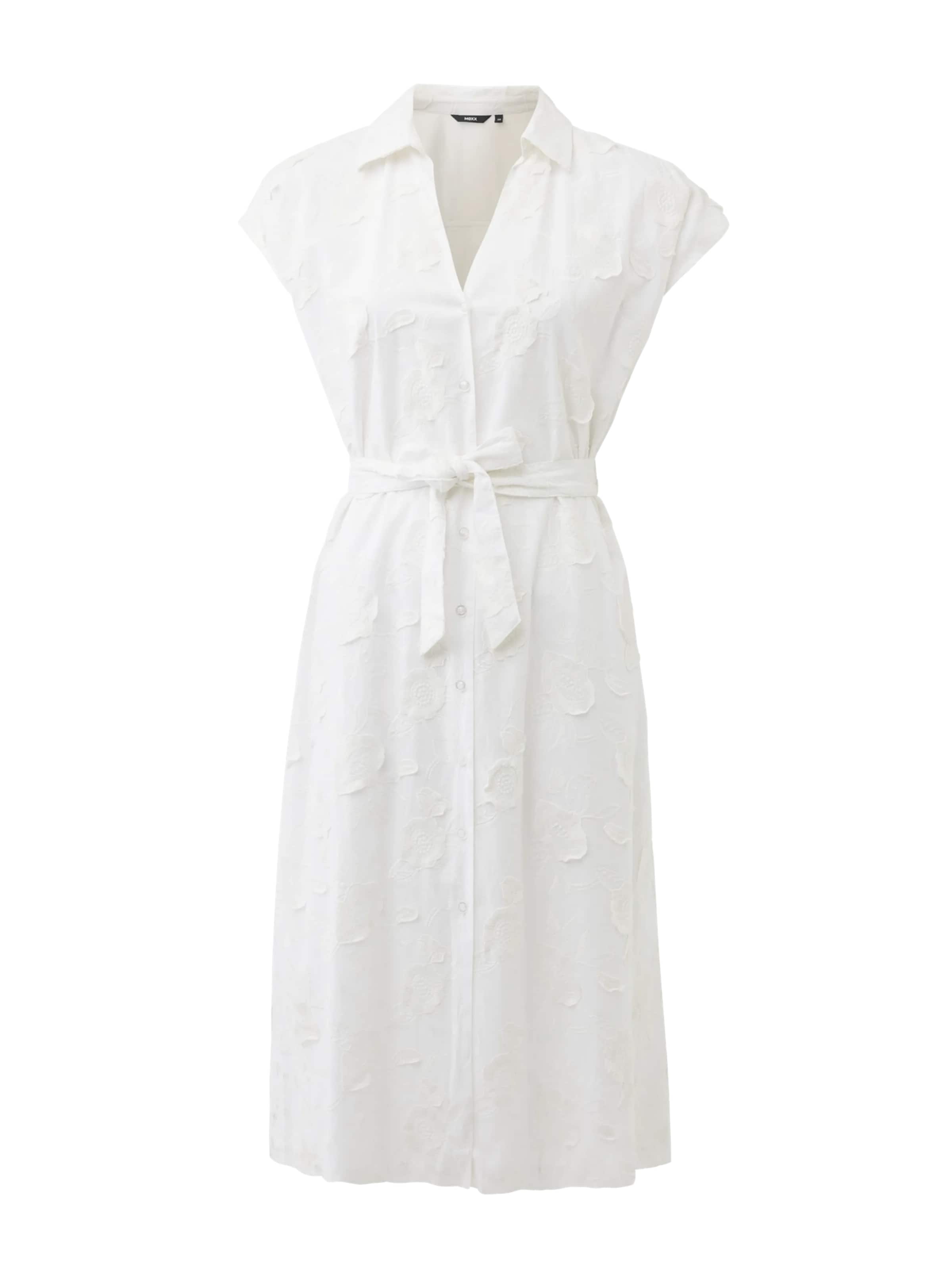 MEXX - Vestido camisero en blanco: frente