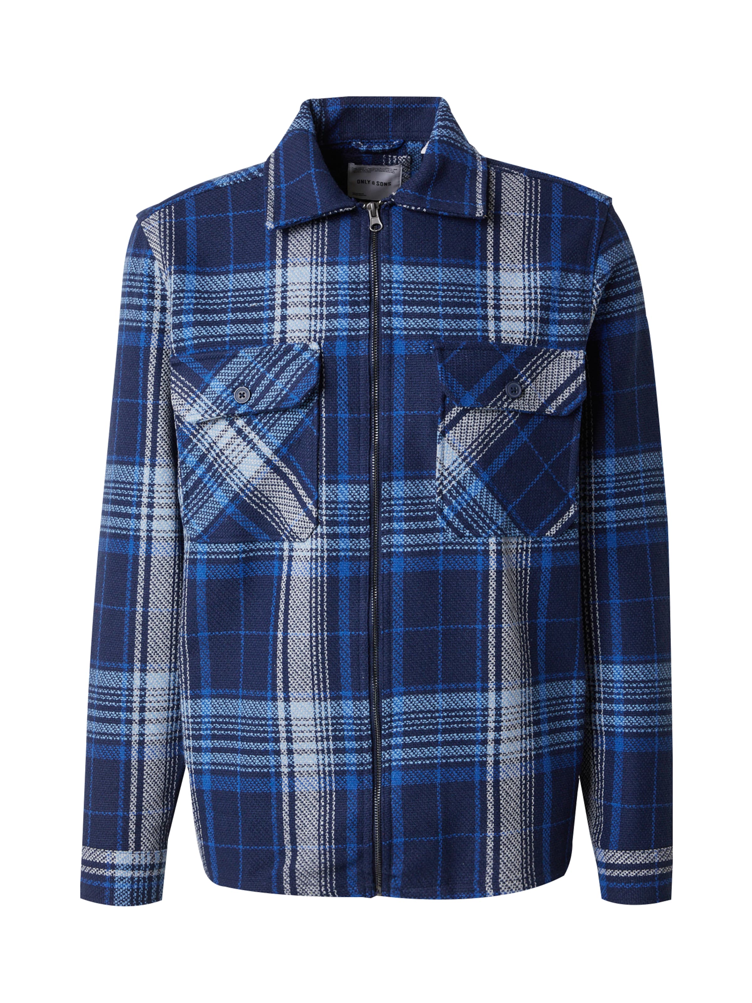 Only & Sons Between-Season Jacket 'ONSPRESTON' in Blue: front