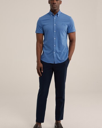 WE Fashion Slim Fit Hemd in Blau