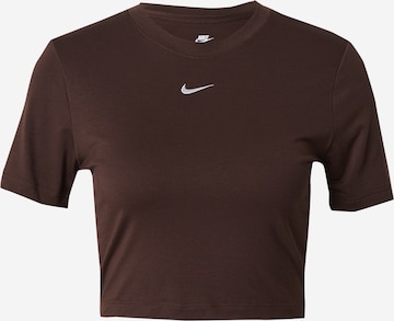 Nike Sportswear - Camiseta 'Essential' en marrón: frente