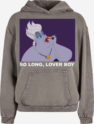 ABSOLUTE CULT Sweatshirt 'Little Mermaid - Ursula So Long Lover Boy' in grau / schlammfarben / lavendel / rot, Produktansicht