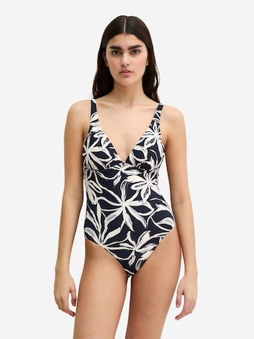 Triangle Maillot de bain ' Abstract Floral ' Marc O'Polo en noir : devant