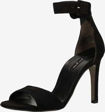 Paul Green Strap Sandals in Black: front