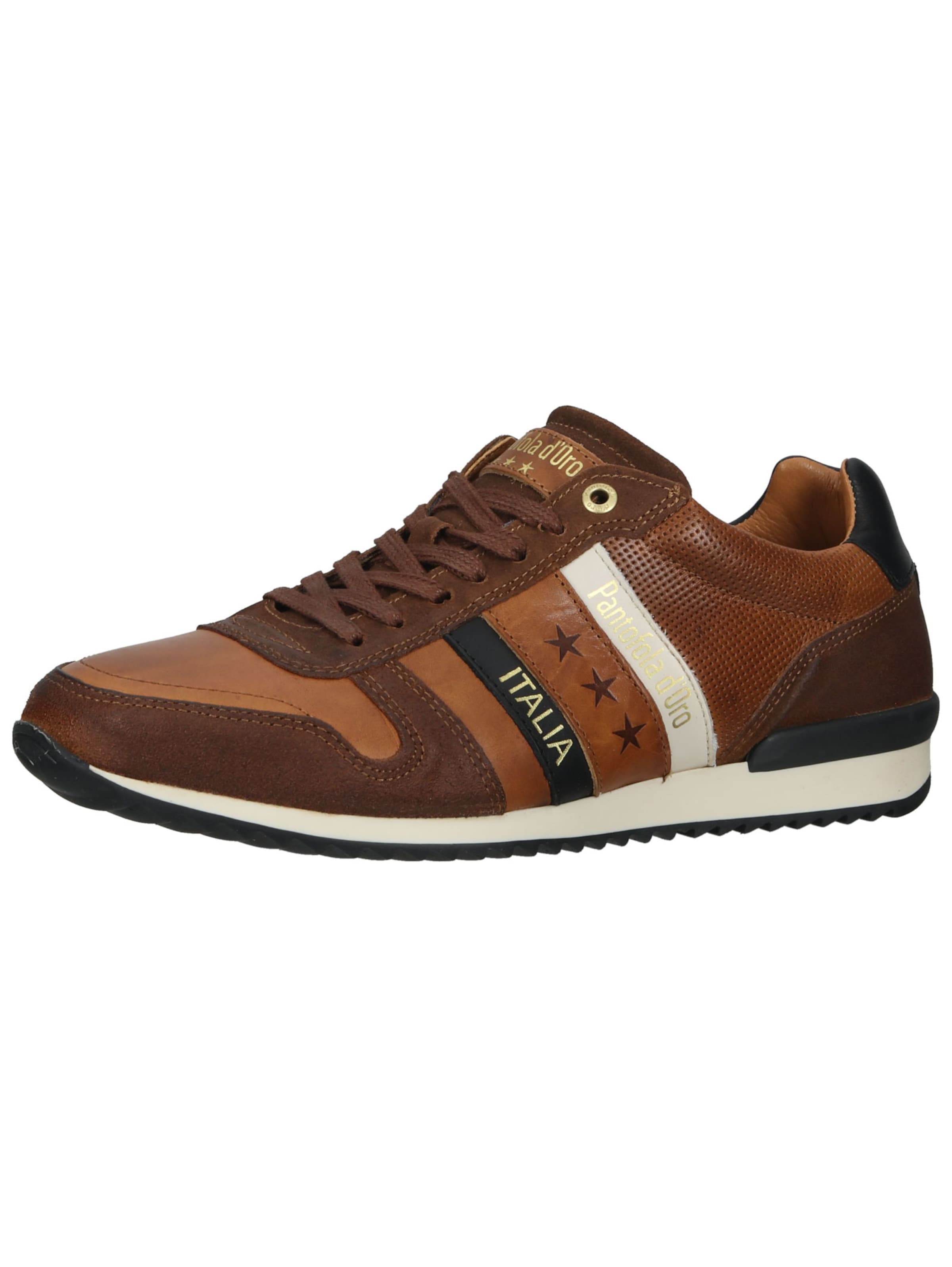 Sneaker bassa 'Rizza' di PANTOFOLA D'ORO in marrone: frontale