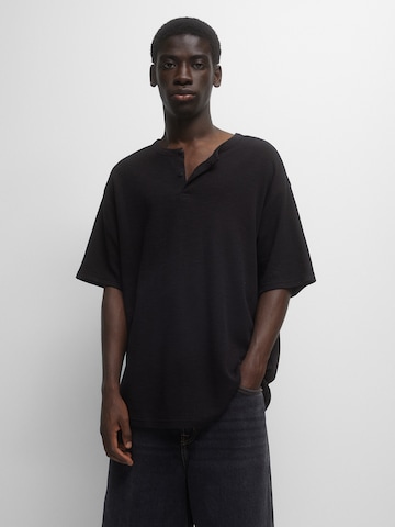 T-Shirt Pull&Bear en noir : devant