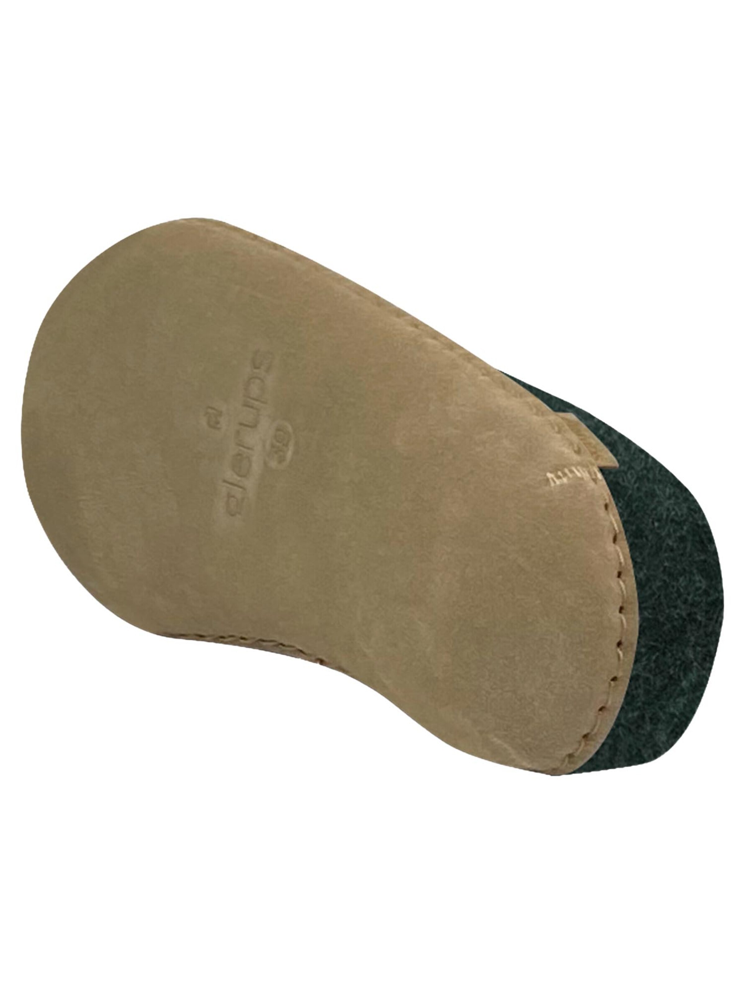 Glerups Slippers 'Ledersohle' in Green