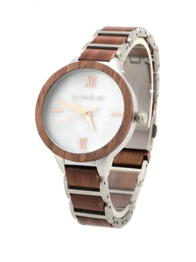 La Moda Me Analoguhr 'Vita, elegant, walnut and alloy, feminin' in rostbraun, Produktansicht