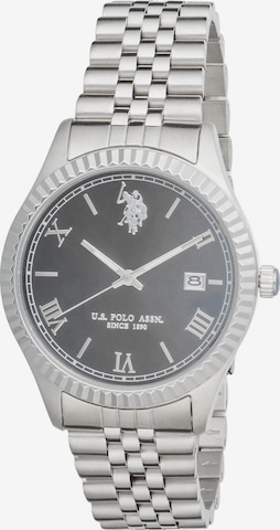 U.S. POLO ASSN. Analoog horloge 'Brandon Steel' in Grijs: voorkant