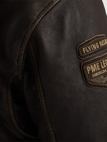 Giacca di mezza stagione 'Snowprop leather jacket' di PME Legend in marrone
