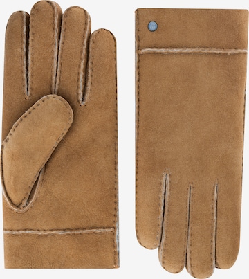 Roeckl Full Finger Gloves 'CLASSIC SILK LAMB' in Brown: front