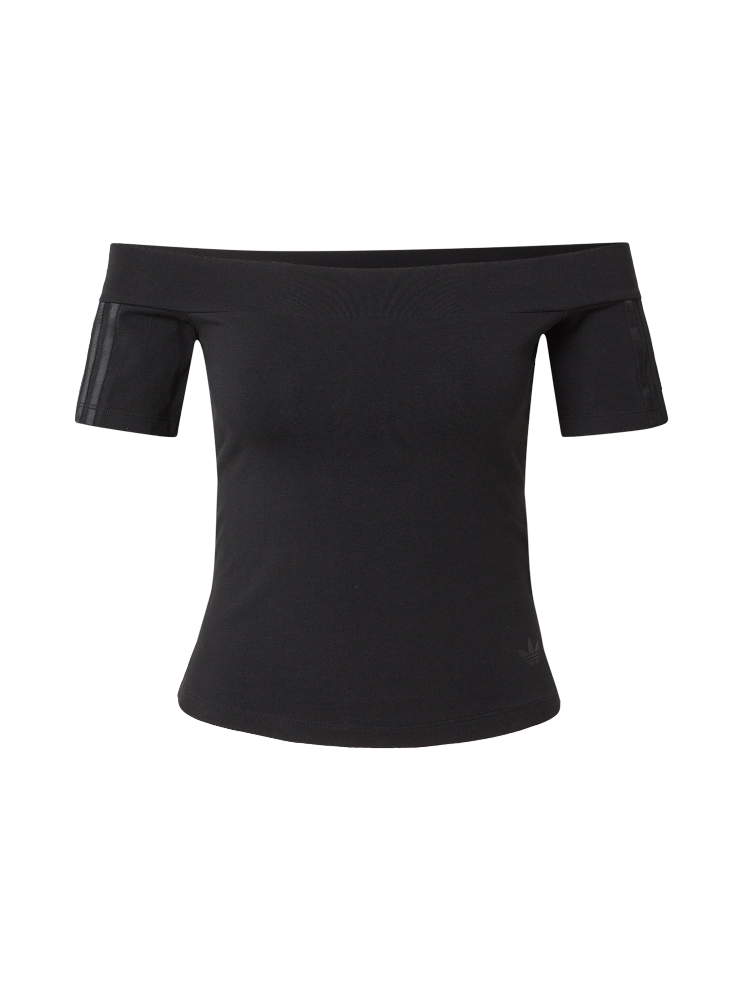 juoda ADIDAS ORIGINALS Marškinėliai 'Adicolor': priekis