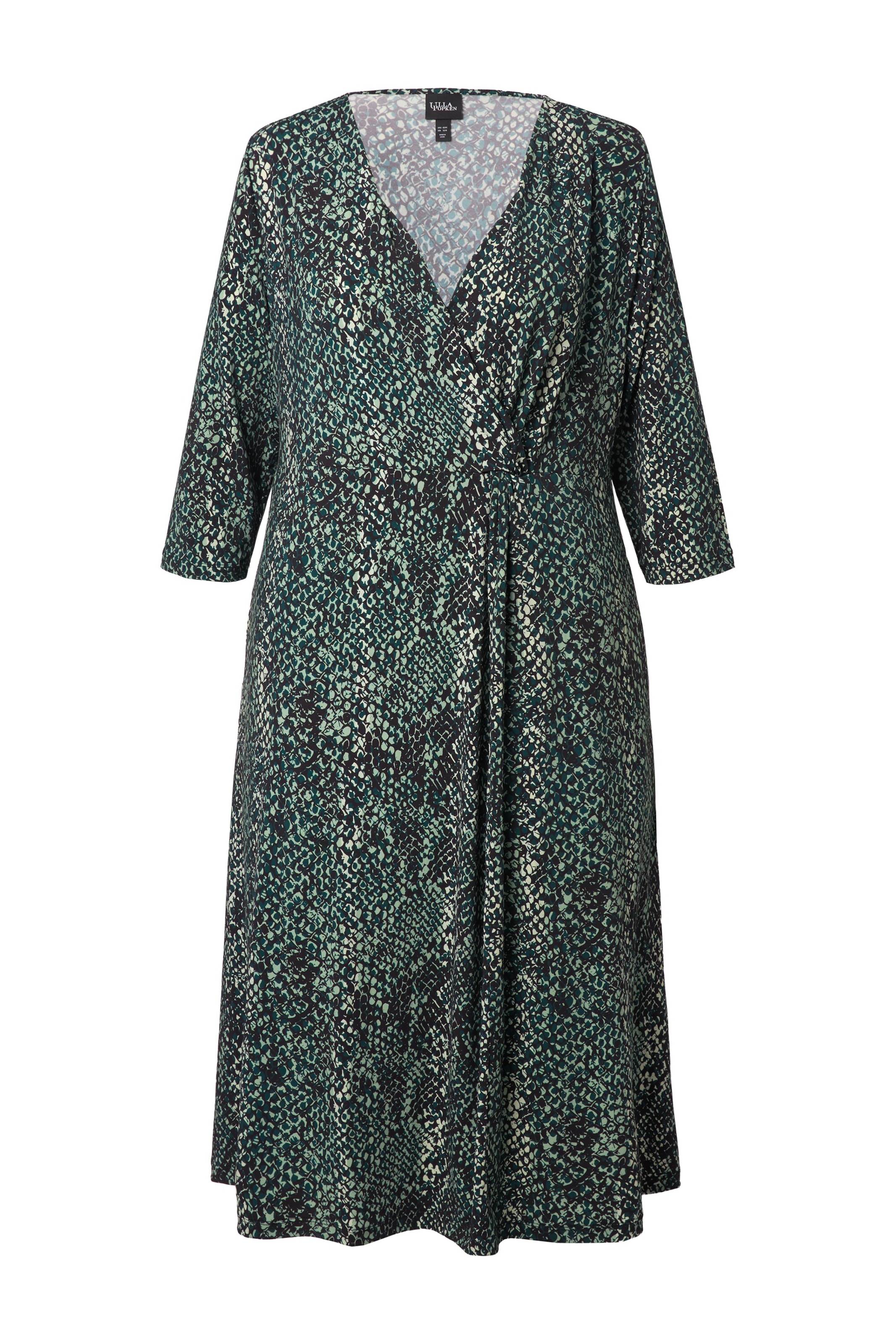 Ulla Popken Šaty – zelená: přední strana