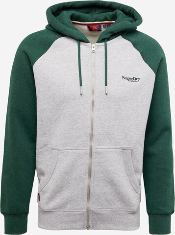 Superdry Sweatjacke 'Essential' in Grau: predná strana