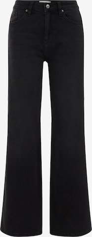 WE Fashion Wide leg Jeans in Zwart: voorkant
