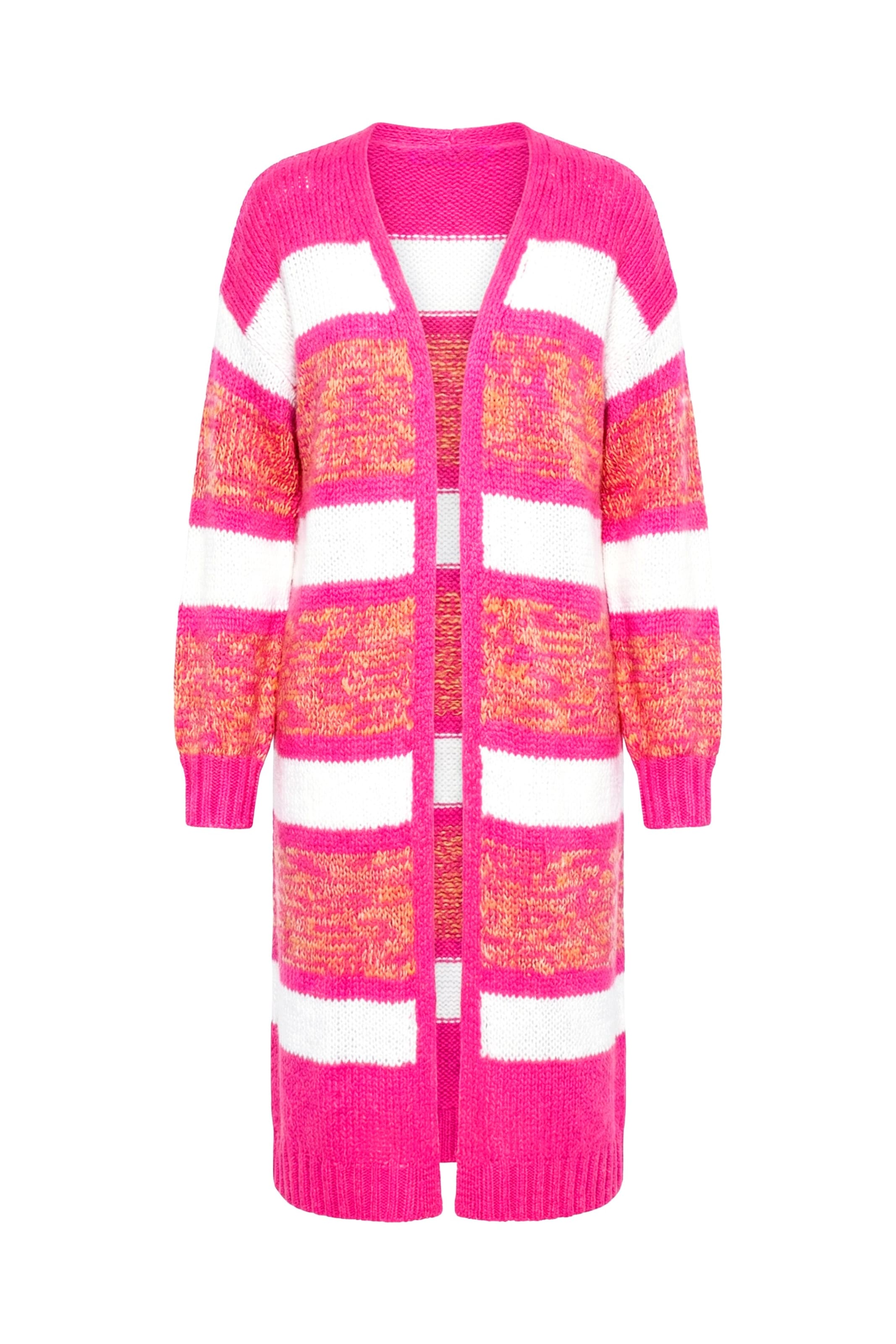 Angel of Style Knit cardigan in Pink / White, Item view