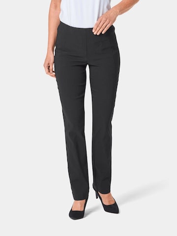 Goldner Regular Pants 'Louisa' in Black: front