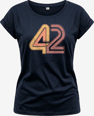MAKAYA Shirt '42 The Answer' in Blue: front