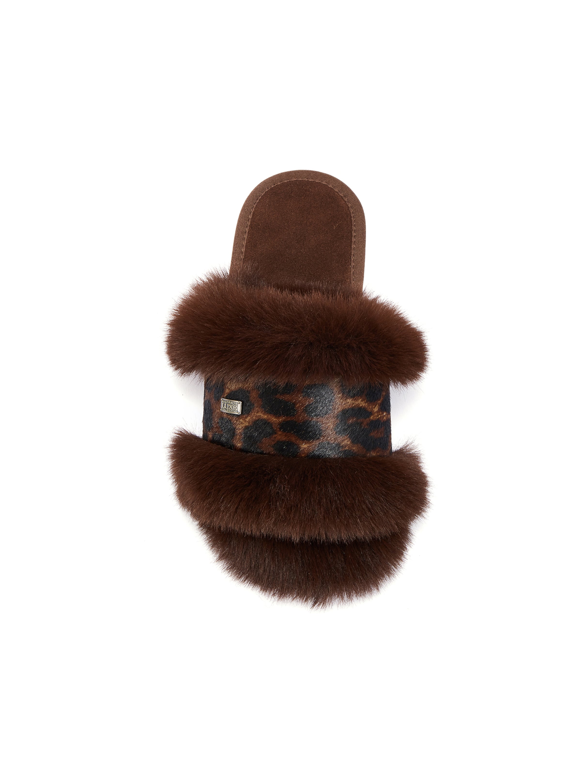 Pantoufle ' MUCHAS LUXE ' Australia Luxe Collective en marron : au dessus