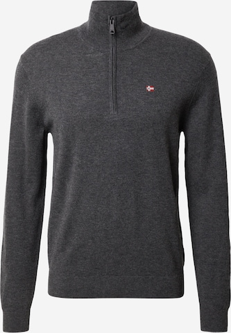 NAPAPIJRI Sweater 'DAMAVAND' in Grey: front