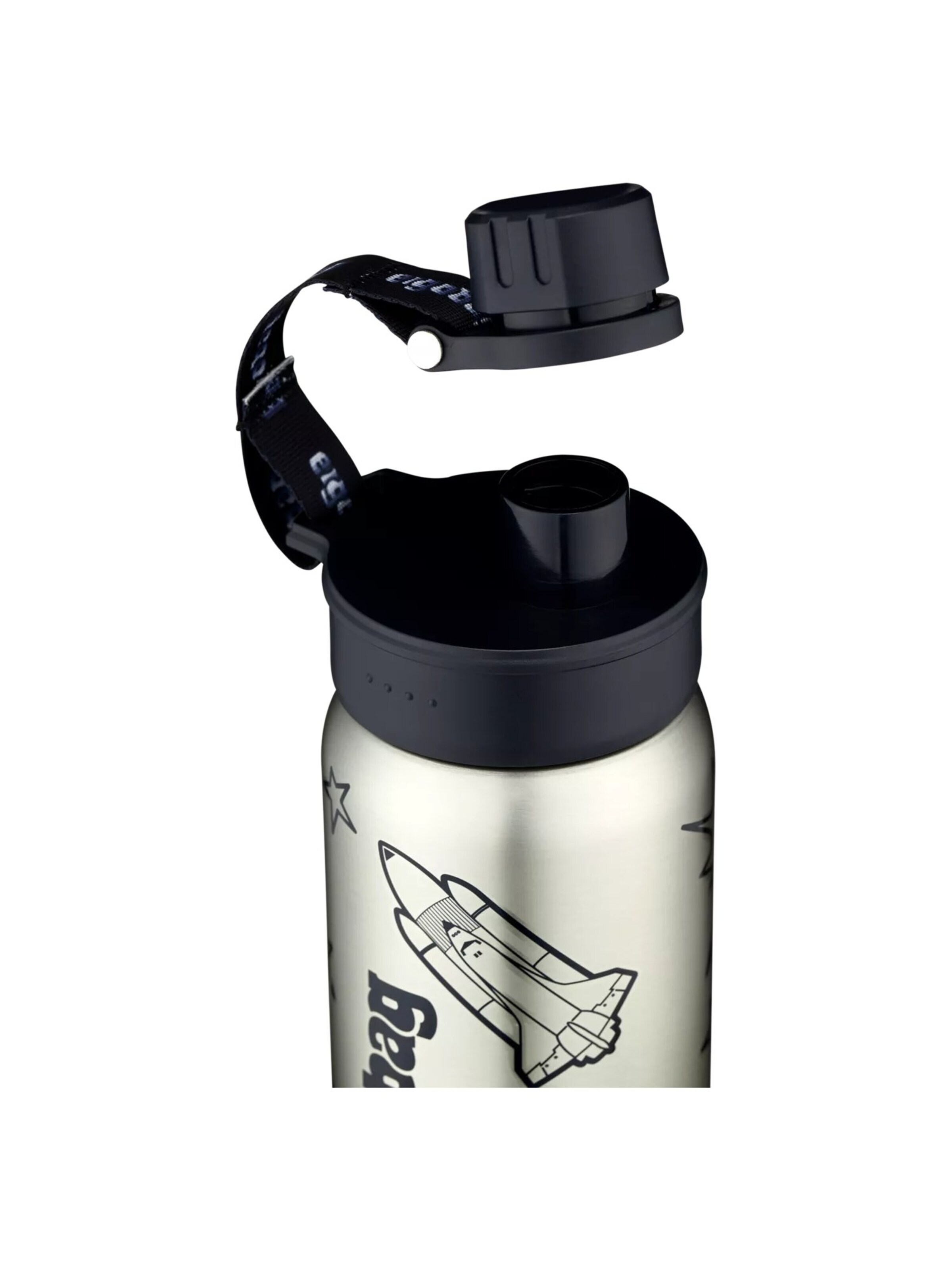 ergobag Drinking Bottle 'Trinkflasche Edelstahl Trinkflasche' in Black