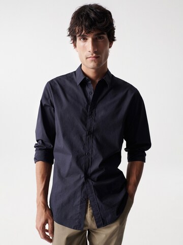 Coupe regular Chemise 'Birmingham' Salsa Jeans en bleu : devant