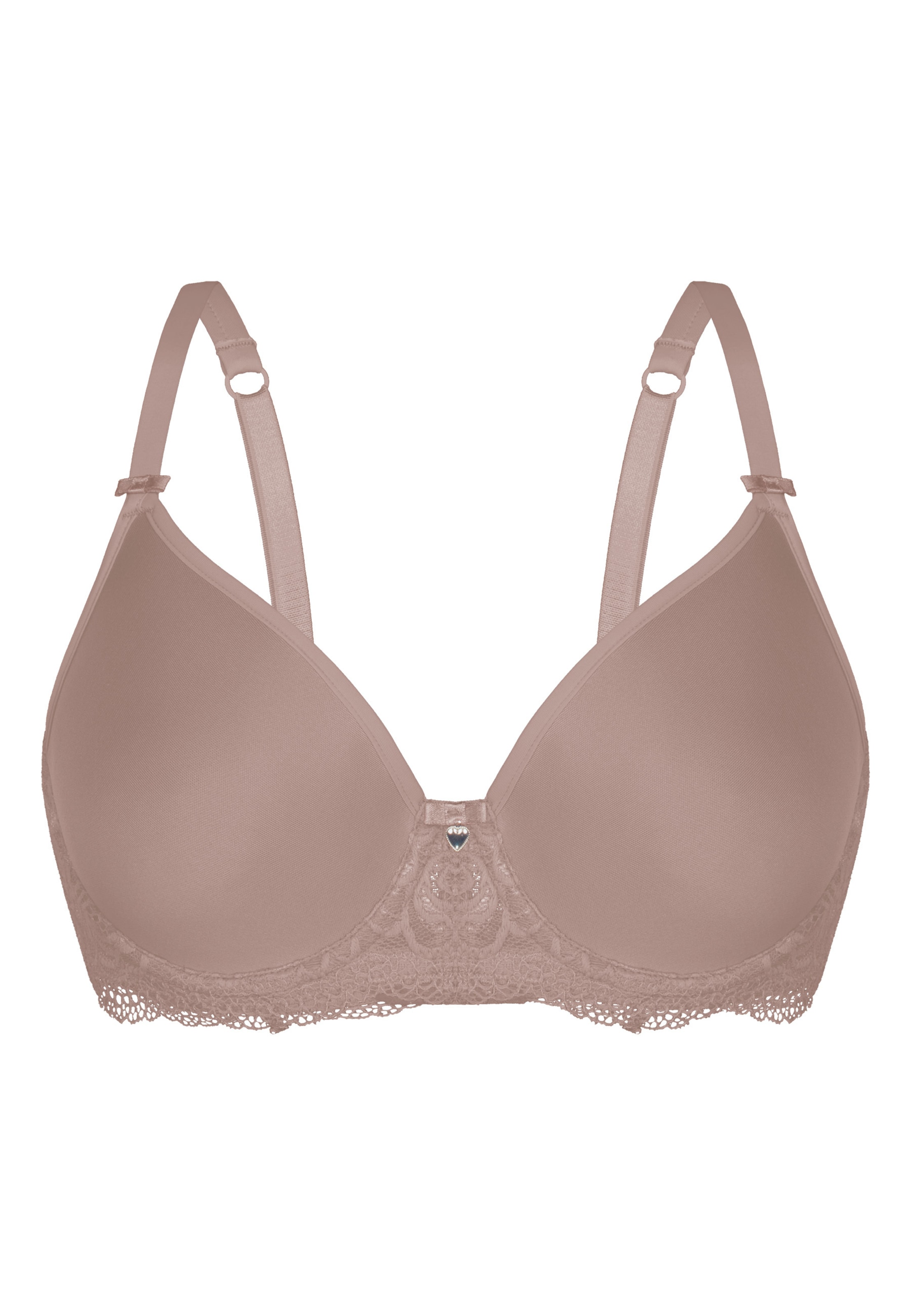 sassa T-shirt BH 'BEAUTIFUL ROSE' in Bruin: voorkant