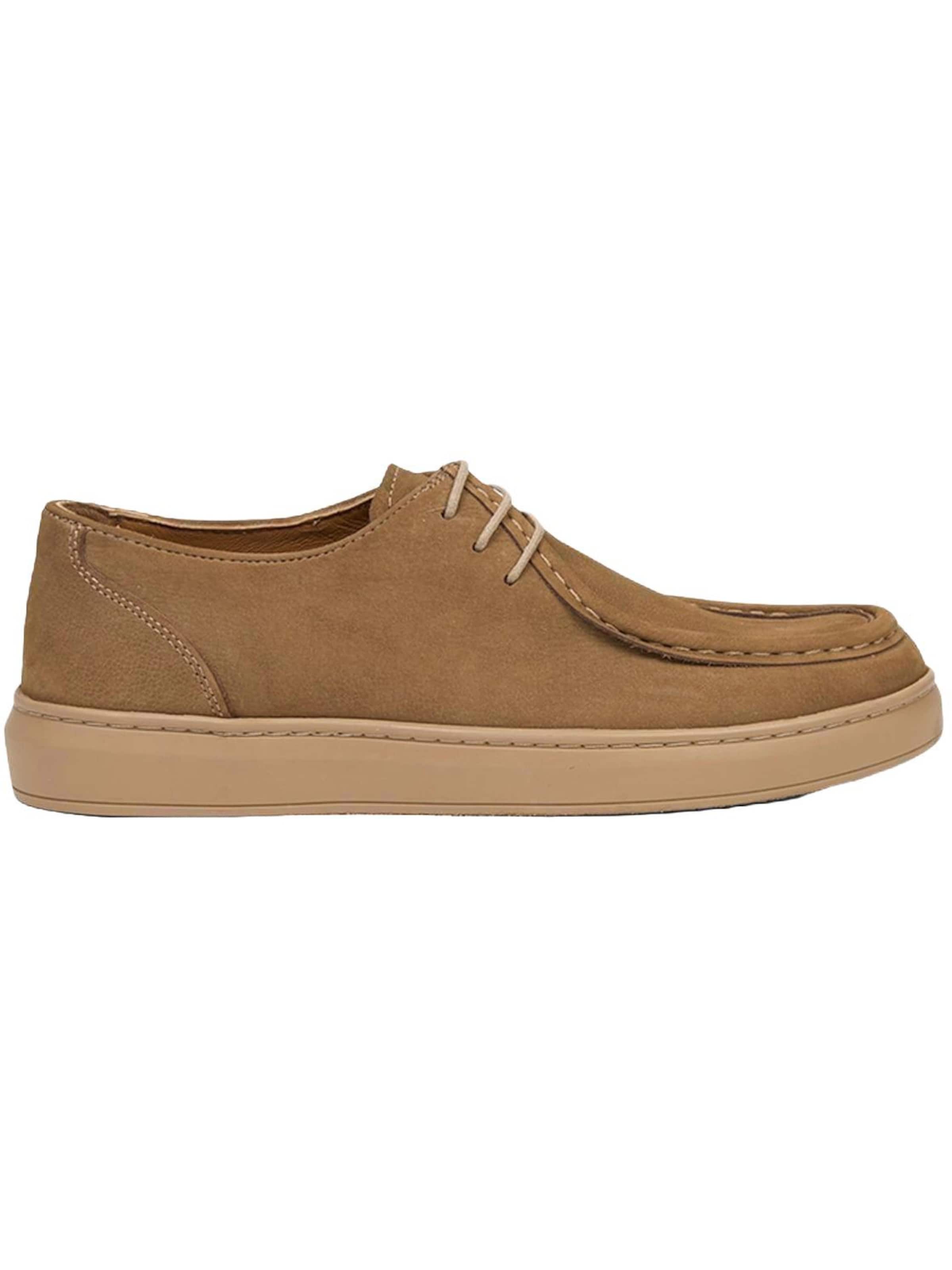 Desa - Zapatillas 'DESA Herren-Schnürschuhe aus Nubukleder für den Alltag' en beige