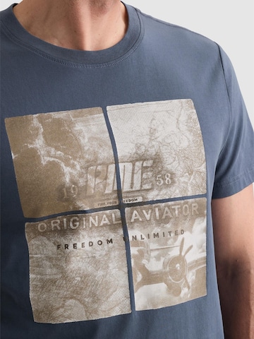 PME Legend T-shirt 'T-shirt with large artwork on the chest' i blå
