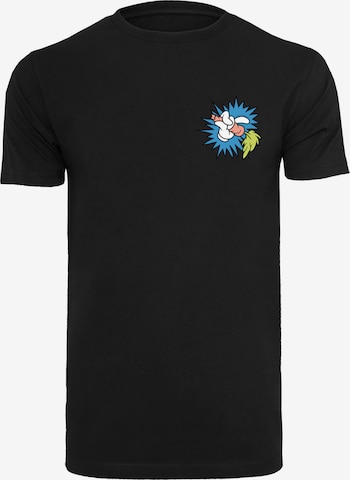 F4NT4STIC Shirt 'Looney Tunes Bugs Bunny Carrot' in Zwart: voorkant