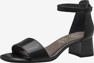 Sandales Tamaris en noir : devant