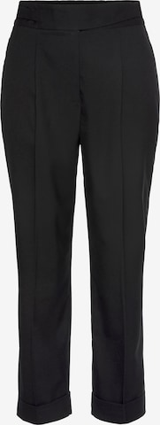 LASCANA Regular Pleated Pants in Black: front