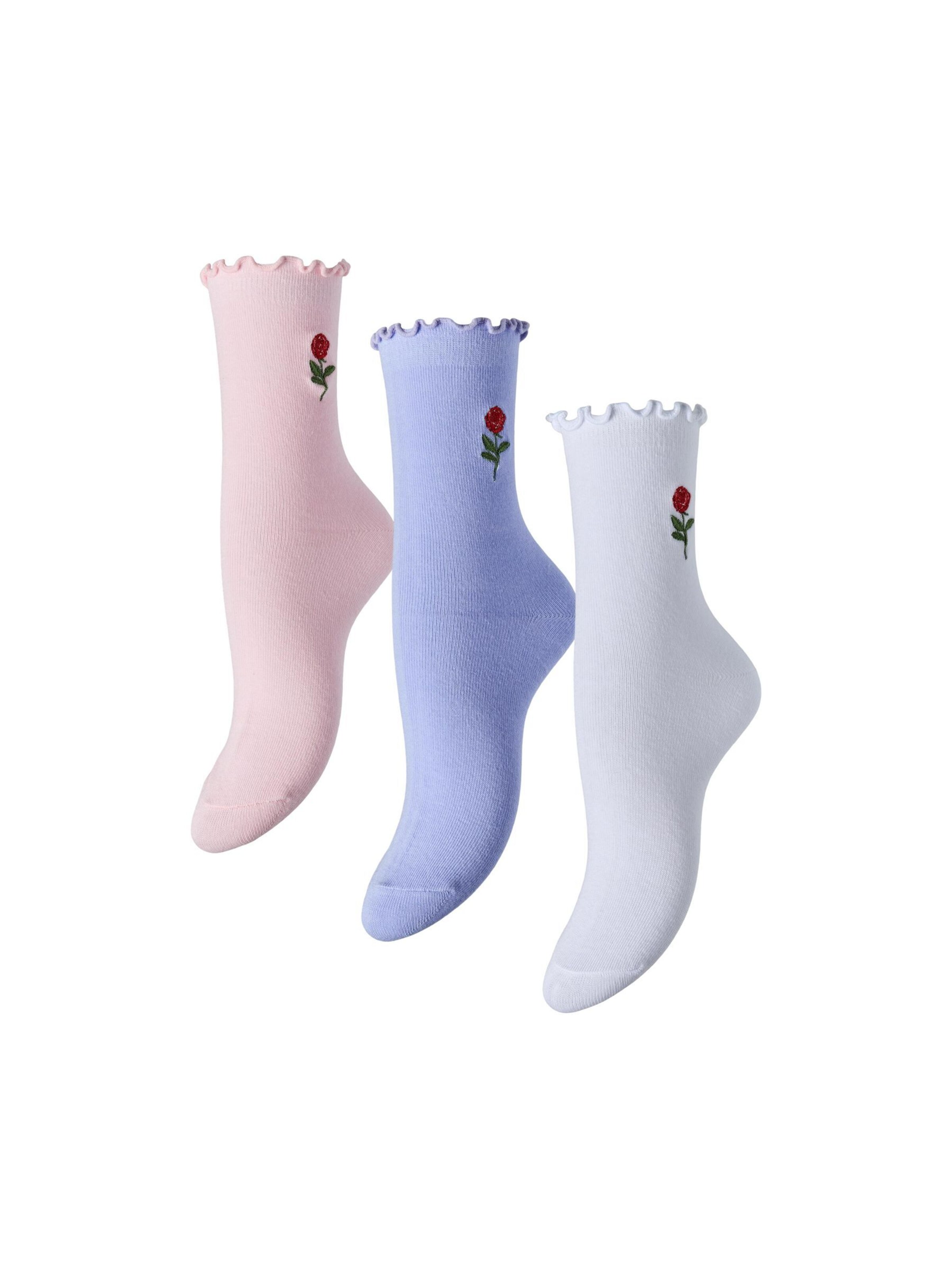 Chaussettes 'PCJORA' PIECES en bleu : devant