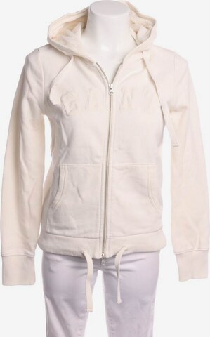 GANT Sweatshirt & Zip-Up Hoodie in S in White: front