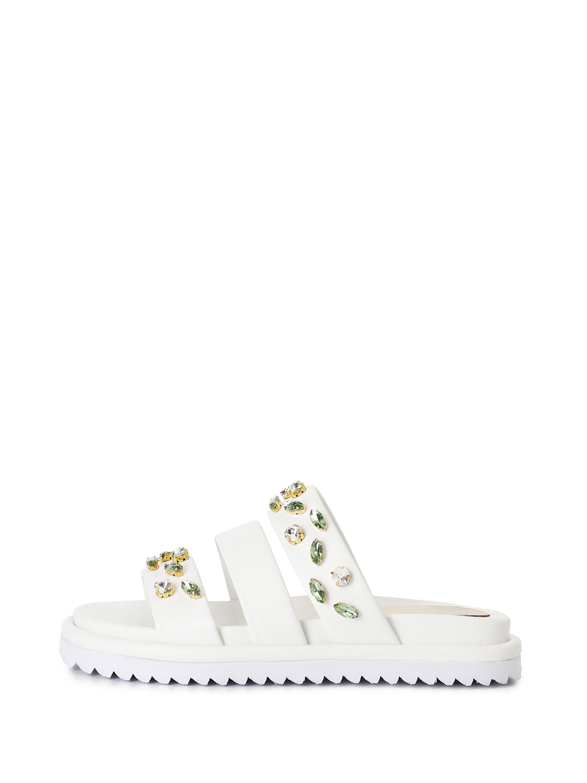 Sandalo di CAFè NOIR in bianco: frontale