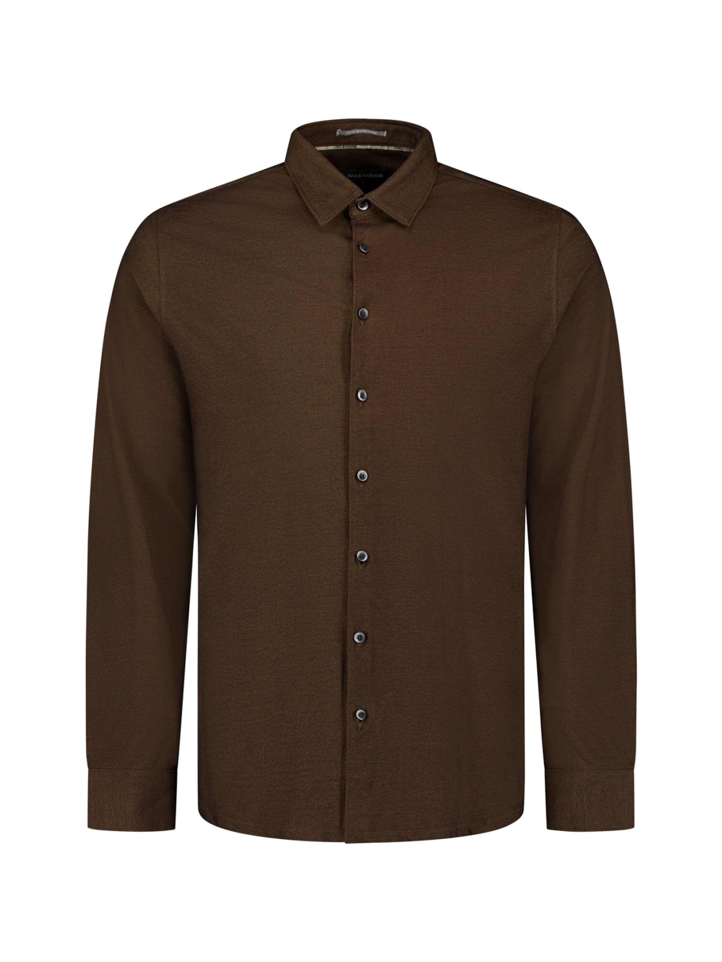 No Excess Regular fit Button Up Shirt in Brown: front