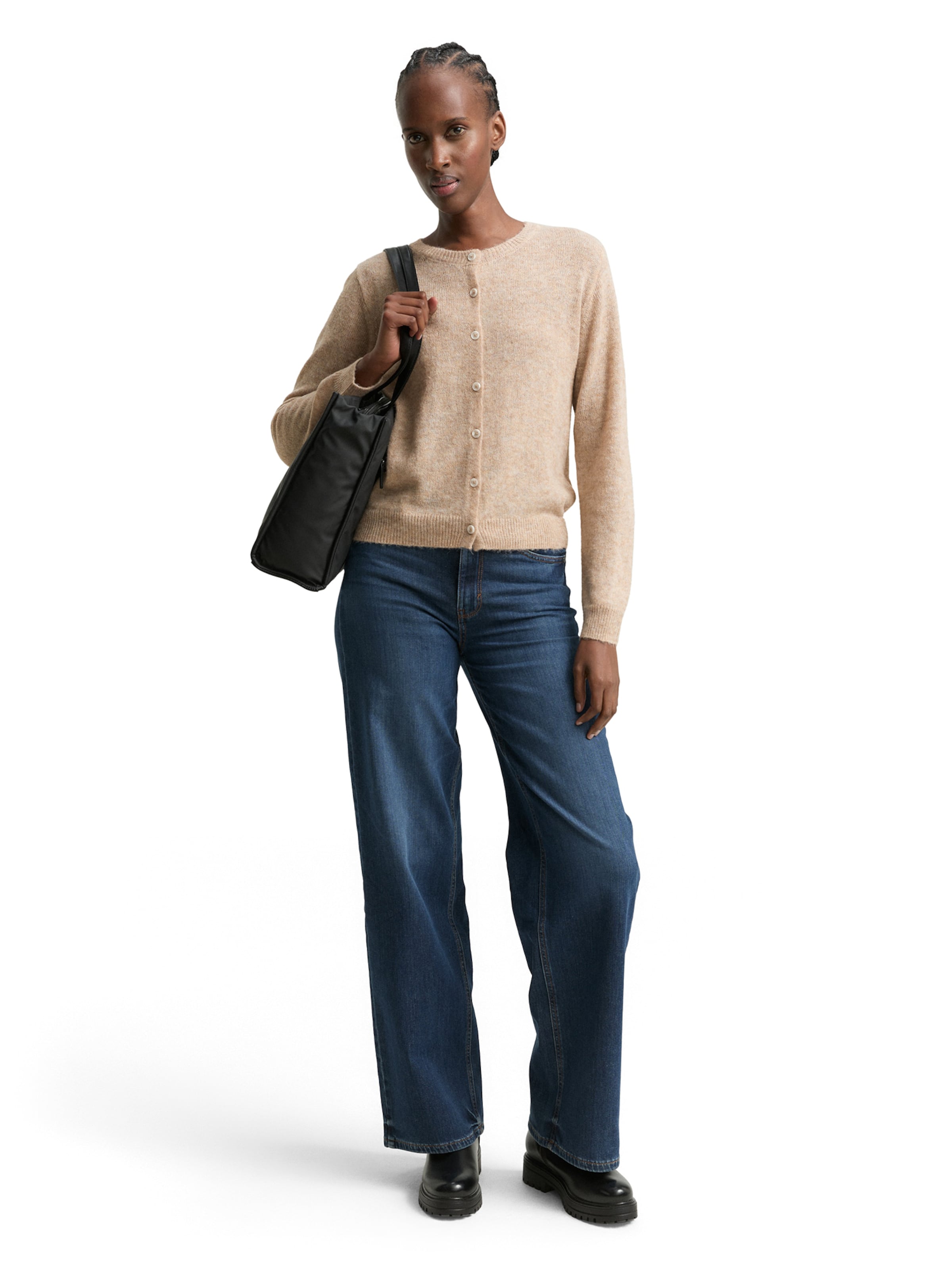 TOM TAILOR DENIM Вязаная кофта в Бежевый