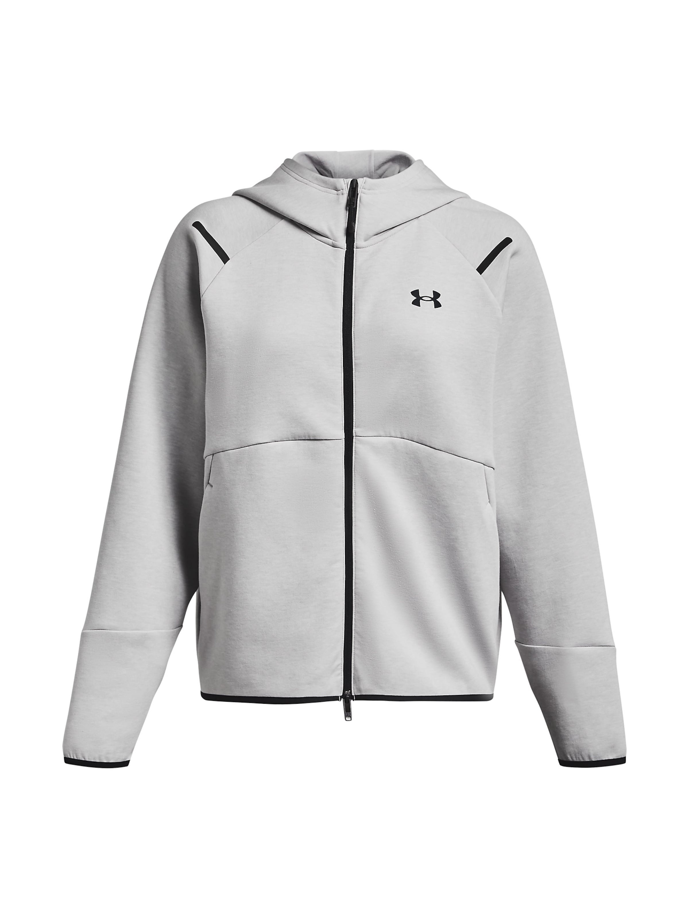 UNDER ARMOUR Funktionsfleecejacke 'Unstoppable' in Grau: Vorderseite