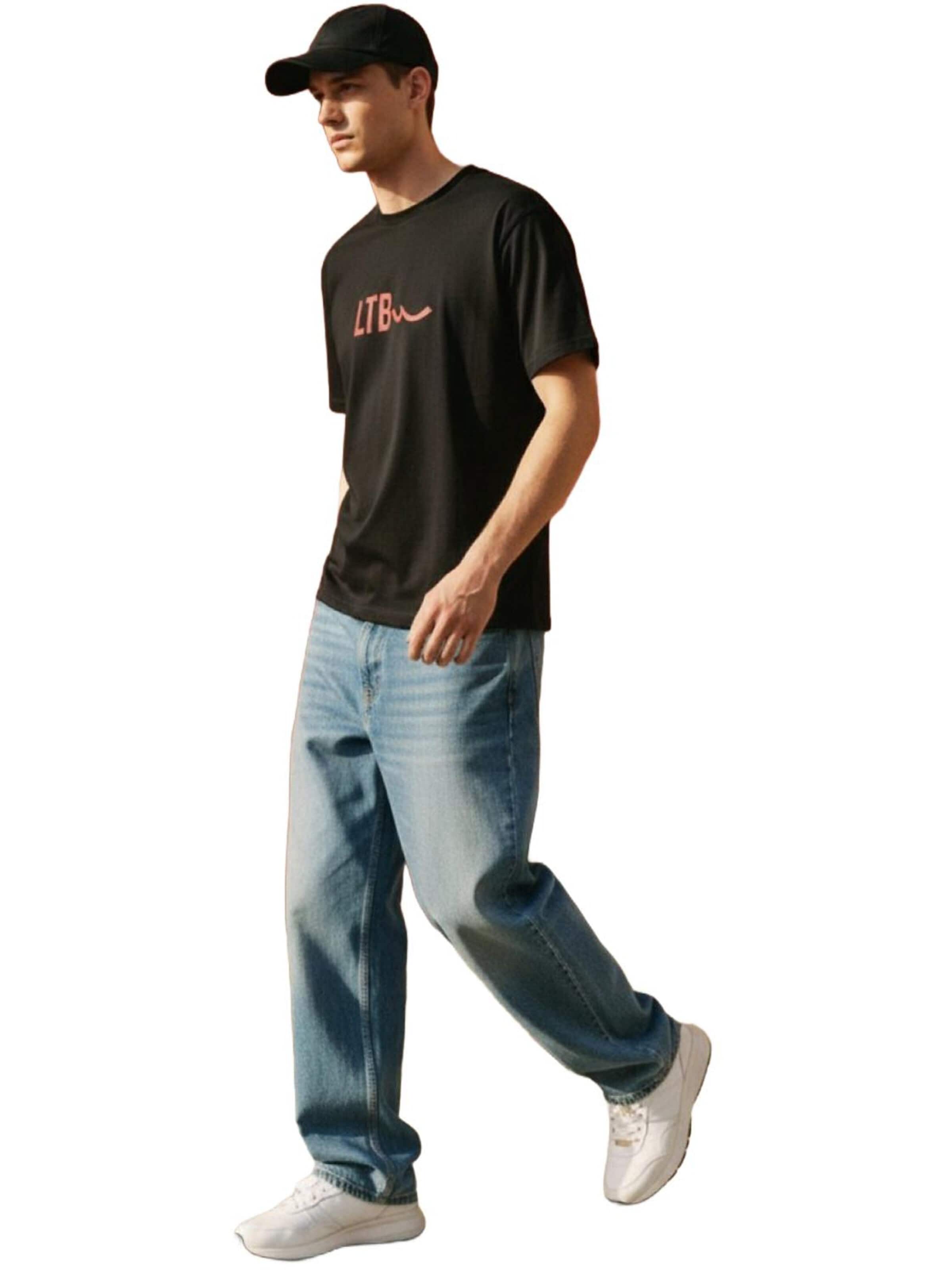 Maglietta 'Slogan T-Shirt' di LTB Jeans in nero